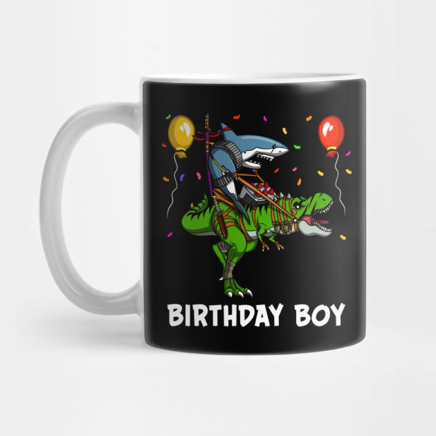 Birthday Boy Shark Ninja Riding Dinosaur by underheaven